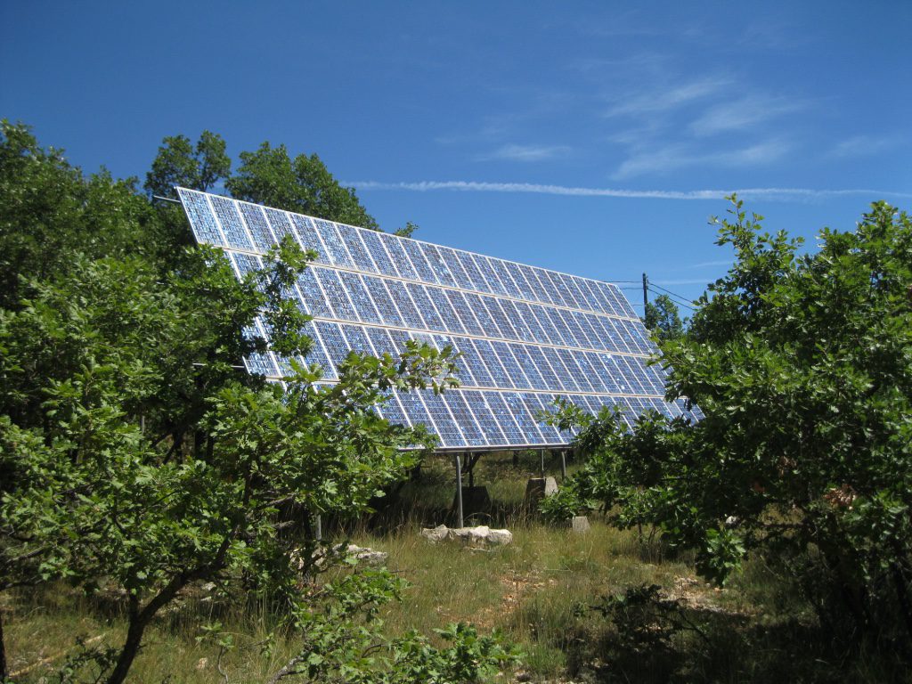 Solar Panels on the Hill at Longo Mai 