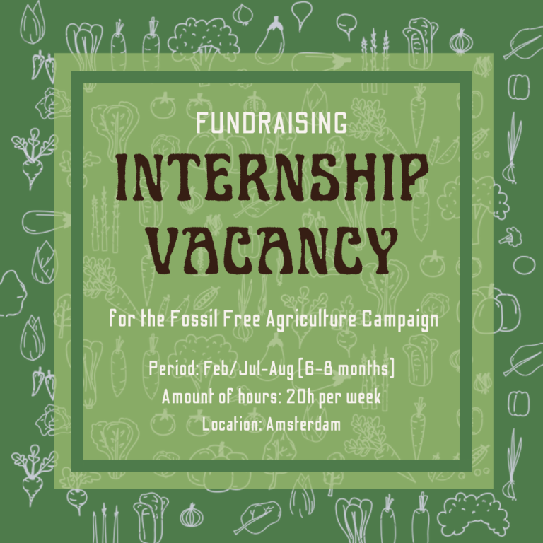ASEED is looking for a ‘Fundraising Intern’ for the Fossil Free Agriculture Campaign